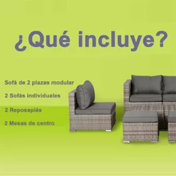 Outsunny Conjunto De Muebles De Jardín 8 Piezas De Ratán Convertible Con 2 Mesas De Centro 2 Sofás Esquineros 2 Sillones 2 Taburetes Con Cojines Para Patio Porche Terraza Gris -Conforama Tienda de ventas 62840797f61298d3480b1beda8de0710dc4dd021 47b8601dda1b4444a0fde7dd34b148ea