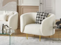 Sillón De Poliéster Blanco LOEN