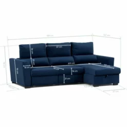BUDWING Oliver - Sofá Esquinero Reversible - Sofá Esquinero Reversible Con Arcón Con Reposacabezas Ajustable - Azul - 3 Plazas - Estilo Contemporáneo -Conforama Tienda de ventas 69194a7ecae26f61c1d11176598d0ff929f158c6 986a90d6e29a4023ab376335a2ab71e8