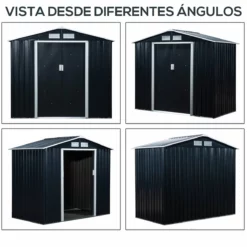 Outsunny Caseta De Jardín 213x130x185 Cm Cobertizo Metálico De Exterior Para Almacenamiento De Herramientas Con 2 Puertas Correderas Y 4 Ventanas Para Terraza Gris 15 Outsunny Caseta De Jardín 213x130x185 Cm Cobertizo Metálico De Exterior Para Almacenamiento De Herramientas Con 2 Puertas Correderas Y 4 Ventanas Para Terraza Gris -Conforama Tienda de ventas 6b0a7af44926814d2a230b3d07990b1d86412a9b dde342d955cb453f8a5bff352c2142c7