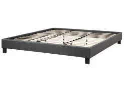 Cama Con Somier De Poliéster Gris/madera Oscura 180 X 200 Cm ROANNE -Conforama Tienda de ventas 6c621dd67f510d0f3de9fca1229d55ee68d689f7 229a285d6e564b1b974fed74b7dcd1df