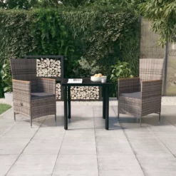 Juego De Comedor Para Jardín De 3 Piezas Y Cojines Gris VidaXL -Conforama Tienda de ventas 6d298140cd1fd873f188994ff9b3d49678f85d2a 391651075c544dff87cbbdc91d5a190e