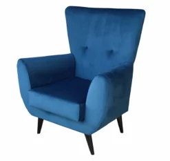 Sillón Fijo ROBER Color Azul Y Patas De Metal Color Gris -Conforama Tienda de ventas 6d5f430780777d473e3cfb4de5eed77652d081eb 111190 03