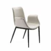 Sillon Comedor Textil Color Blanco Serie Sowa 67cm