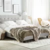 Cama Con Somier De Poliéster Gris Claro 180 X 200 Cm LA ROCHELLE