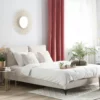 Cama Con Somier De Chenilla Beige Claro 160 X 200 Cm MELLE