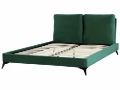 Cama Con Somier De Terciopelo Verde Esmeralda/negro 160 X 200 Cm MELLE -Conforama Tienda de ventas 7137aaf40406eb36aefad7bd4d7419142cbabcdd 756bd5be660c4e9db06e72b7a7ee88c7