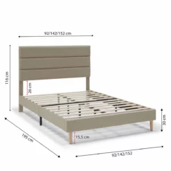 Estructura De Cama Tapizada Aroma 135/140x190 Cm, Beige -Conforama Tienda de ventas 71395933af1dddf6b90673c3ffd2492d44735c9f dd444e0045e14250b8197ee09fdbb402