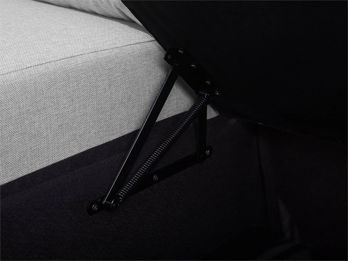 Sofá Cama Esquinero Tapizado Gris Claro KARRABO 11 Sofá Cama Esquinero Tapizado Gris Claro KARRABO - Imagen 11