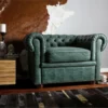 Sillón De Piel Sintética Verde CHESTERFIELD