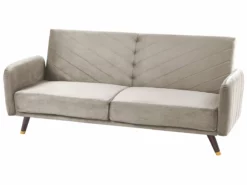Sofá Cama 3 Plazas De Terciopelo Gris Pardo/madera Oscura SENJA -Conforama Tienda de ventas 743310b093e396eb6d87753053a77fbdbffb0cd5 b74ff3a6500c4b9084b289792cf33b5f