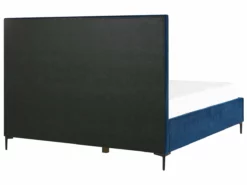 Cama Con Somier De Terciopelo Azul Marino/negro 140 X 200 Cm SEZANNE -Conforama Tienda de ventas 7463994d5f2262d4f496e742c2a3f77d1a07d7f5 71252f5b5670458087675dc93bfeca25