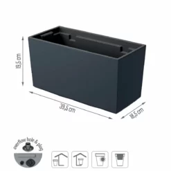 Prosperplast Jardinera Para Balcón Urbi Case , Dimensiones (Mm) 395X185X195, Color Antracita -Conforama Tienda de ventas 756542921bd38029f2f463f3c91c63bc3a46f2be 9d8b7e395f104cfd8b5c016e98605587