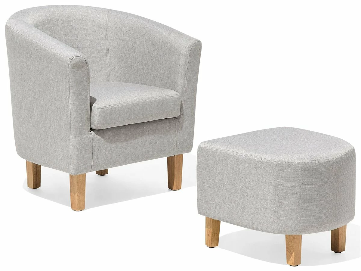 Sillón Gris Con Reposapiés HOLDEN 2 Sillón Gris Con Reposapiés HOLDEN - Imagen 2