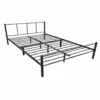 Cama Doble Laos Con Somier Metal 160 X 200 Cm - Negro Mate [en.casa]