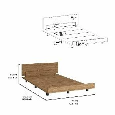 Marco De Cama Sencilla Zúrich 51.6CM A X 212.5CM P X 120CM L MIEL 3 Marco De Cama Sencilla Zúrich 51.6CM A X 212.5CM P X 120CM L MIEL - Imagen 3