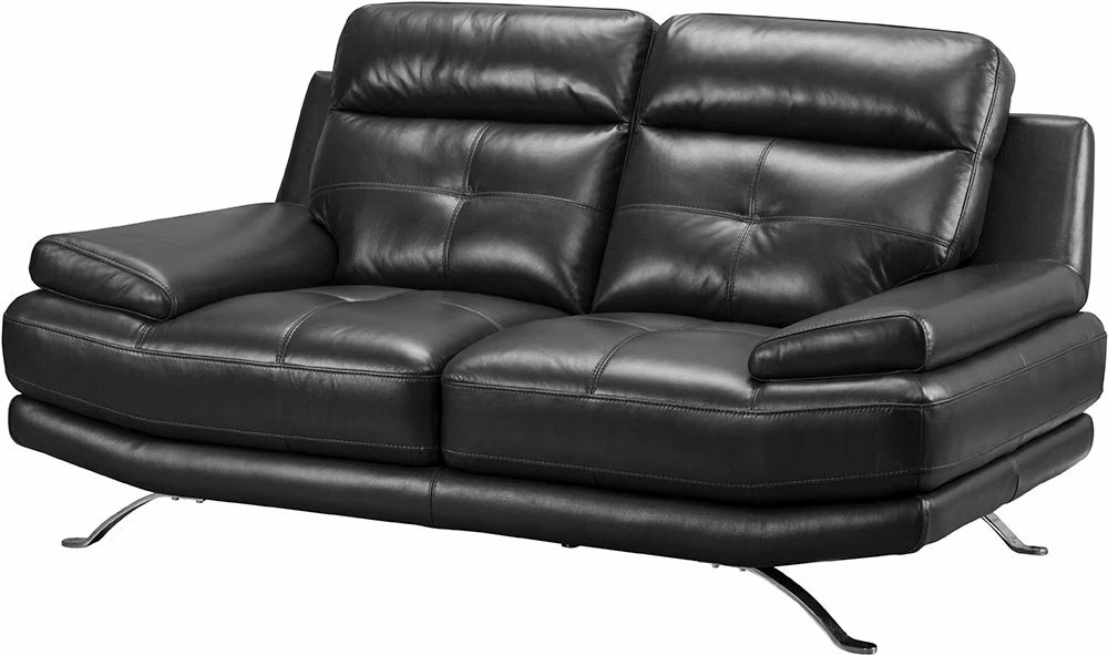 Sofá De Piel 2 Plazas HAWAI Color Negro 2 Sofá De Piel 2 Plazas HAWAI Color Negro - Imagen 2