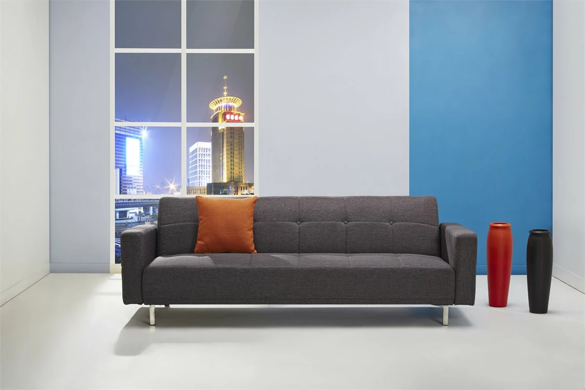 Sofá Convertible En Cama TONY Color Gris Oscuro 2 Sofá Convertible En Cama TONY Color Gris Oscuro - Imagen 2