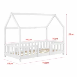 Cama Para Niños Sisimiut Forma De Casa Pino 80x160 Cm Blanco Mate [en.casa] -Conforama Tienda de ventas 798881a0fb81723e31cd5412ab63b01b6804e5fe cd95c61e97cf499294326c4f9260fc9b