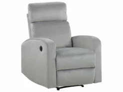 Sillón Reclinable Manual De Terciopelo Gris Claro VERDAL -Conforama Tienda de ventas 7aef82df786d0b0fc06e9ac2ac3d8c90a647f1e5 365cbdea5e4a4d37bc0dafc16e093906