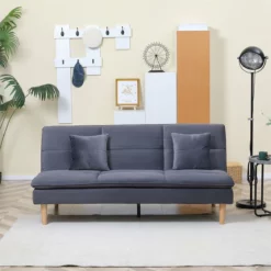 HOMCOM Sofá Cama De 3 Plazas Tapizado En Franela Con Respaldo Ajustable En 2 Posiciones 2 Cojines Y Patas De Madera Sofá Moderno Para Salón Oficina 181x92x84 Cm Gris -Conforama Tienda de ventas 7c60f15d03041fb4b29a4b0b6fde7524c4b172ff 45628ec548f54c79a1292ebd2859b8e6