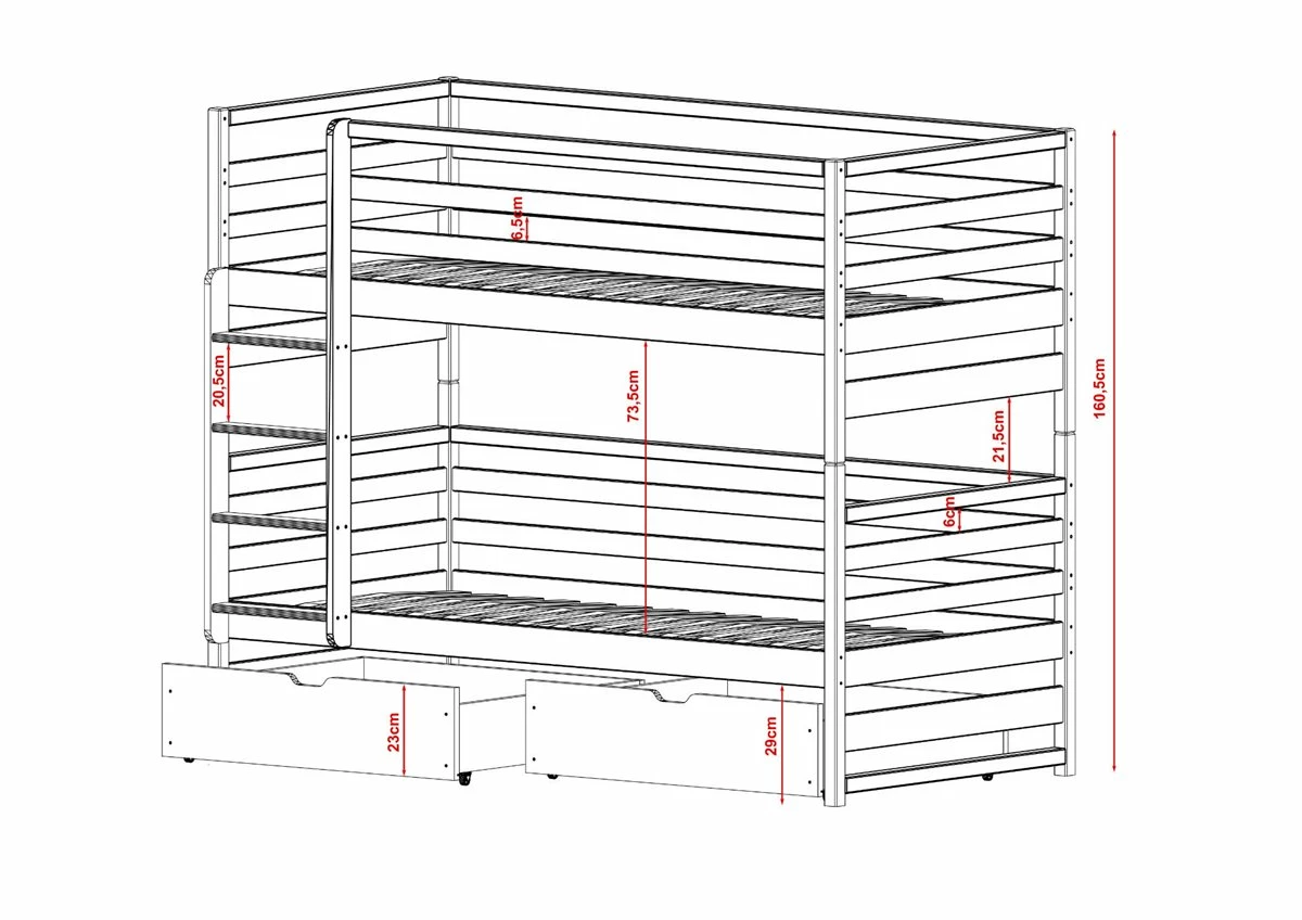 Litera Loft 80x180 Beige 3 Litera Loft 80x180 Beige - Imagen 3