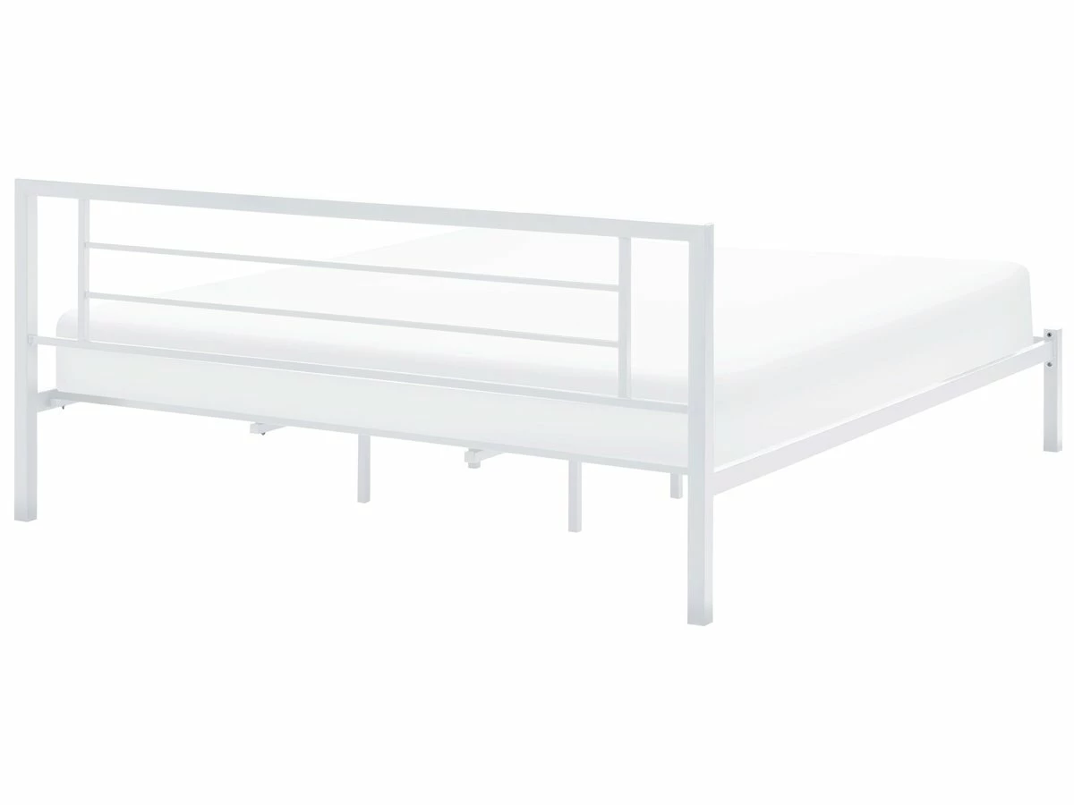 Cama Con Somier De Metal Blanco 180 X 200 Cm CUSSET 6 Cama Con Somier De Metal Blanco 180 X 200 Cm CUSSET - Imagen 6