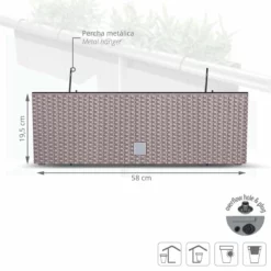 Prosperplast Jardinera Para Balcón Rato Case W , Dimensiones (Mm) 580X180X195, Color Mocca -Conforama Tienda de ventas 7f3dae1af4b6608c2de3436437be8740d1b4941c 8968a4724d0d4b5cafd0ff51e5740a85