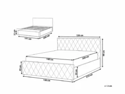 Cama Con Somier De Terciopelo Gris 140 X 200 Cm ROCHEFORT -Conforama Tienda de ventas 80ad24e1c4797ac3bef21f4c6db904005b4e6891 bd397d098a74459da76d2947638bf42f