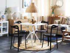 Conjunto De Comedor 4 Plazas De Material Sintético Blanco/negro SERSALE/CAMOGLI -Conforama Tienda de ventas 81018e44e847c13c3c1cf0cbcb6580115abd7808 99dd6a538c7d4c04b964a353d55b6d27