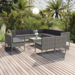 Set De Muebles De Jardín 12 Pzas Y Cojines Ratán Sintético Gris VidaXL -Conforama Tienda de ventas 8157956df4284f6879e7953441e570eb5b9a3045 c1bb4dfa276b41428f279d646c780660