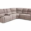 Sofá Esquinero 5 Plazas Reclinable Manual Gris Pardo ROKKE