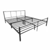 Cama Doble Laos Con Somier Metal 180 X 200 Cm - Negro Mate [en.casa]