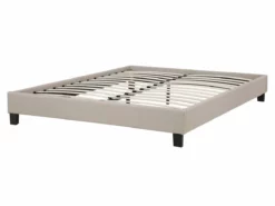 Cama Con Somier De Poliéster Beige/madera Oscura 160 X 200 Cm ROANNE -Conforama Tienda de ventas 84efd503e08a96cd0b1933322cc328045b86d063 96f1ff7ff3a84f6088ac14da824130e1