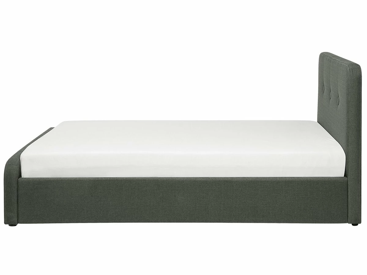 Cama Con Almacenaje De Poliéster Gris Oscuro/negro 180 X 200 Cm RENNES 6 Cama Con Almacenaje De Poliéster Gris Oscuro/negro 180 X 200 Cm RENNES - Imagen 6