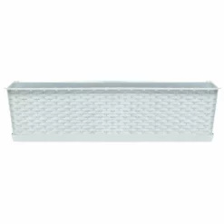 Prosperplast Jardinera Para Balcón Ratolla Case 15,3L., Dimensiones (Mm) 881X173X150, Color Blanco