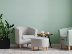 Sillón Gris Con Reposapiés HOLDEN