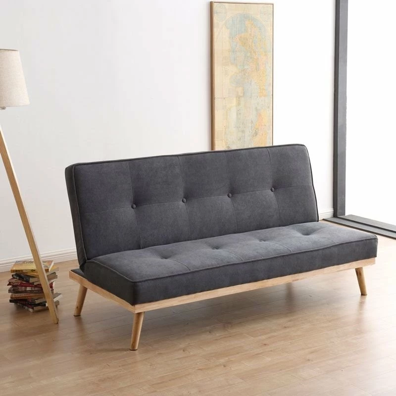 Sofá-cama Fox Abecedario Gris 83x180x75 Cm 2 Sofá-cama Fox Abecedario Gris 83x180x75 Cm - Imagen 2