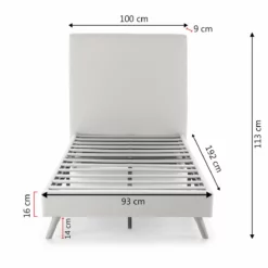 Estructura De Cama Tapizada Niebla 90x190 Cm -Conforama Tienda de ventas 86f4cf1788b6f6ff9bf89974b86bd63f3b33559d e499ca5f23174249b9d116972ef57670