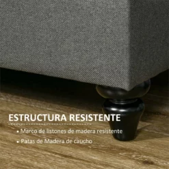 HOMCOM Sofá De 3 Plazas Sofá De Salón Moderno Tapizado En Lino Sintético Con Patas De Madera De Caucho Carga 300 Kg 180x82x73 Cm Gris Oscuro 10 HOMCOM Sofá De 3 Plazas Sofá De Salón Moderno Tapizado En Lino Sintético Con Patas De Madera De Caucho Carga 300 Kg 180x82x73 Cm Gris Oscuro -Conforama Tienda de ventas 8793aa083bf29462572acef3918716ecc6a0dd90 1d3971837ec140f49118ad7fa0a36592