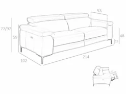 ANGEL CERDA Sofá 3 Plazas Piel Vacuno Mecanismos Relax -Conforama Tienda de ventas 888a6090ed49c1681aeeb5e64de4d98bdd8fde7c d7f38c908d044f27be13fee9da93d9e6