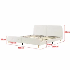 Cama Doble Tapizada Silkeborg MDF/Polipiel Colchón De Espuma Fría 180x200 Cm - Blanco [en.casa] -Conforama Tienda de ventas 89a876c356d5249ae02d4893015794d861207bb2 9554117259fa4958b6b886ff14a69d41