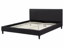 Cama Con Somier De Poliéster Negro/madera Oscura 160 X 200 Cm FITOU -Conforama Tienda de ventas 8a65307ea81d03316007a6273311b21964ec43d5 5e56a1743cf54a758001778ad2621a34