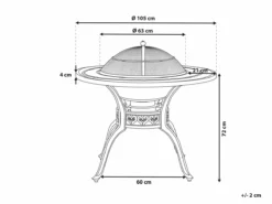 Mesa De Jardín De Metal Marrón Oscuro/beige ⌀ 105 Cm MANFRIA -Conforama Tienda de ventas 8aeb55258490a049ce2b14e8b7260c02b247a323 541498ffba834bd18c38e3c44e57e2ed