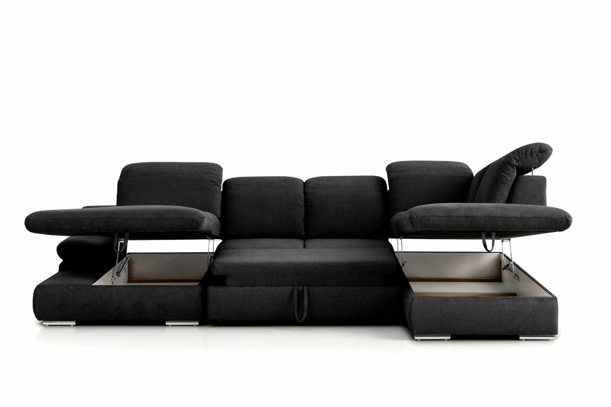 Rinconera Con CamaISONA Tela Color Antracita Derecho 5 Rinconera Con CamaISONA Tela Color Antracita Derecho - Imagen 5