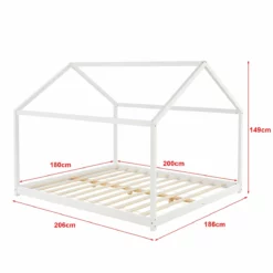 Cama Para Niños Cerro Con Colchón En Forma De Casa Madera Pino 180 X 200 Cm - Blanco [en.casa] -Conforama Tienda de ventas 8de72d8af930d48f1b8155732cf536c46fa36091 1c869909776e4e769f53554f1938cb06