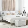 Cama Con Somier De Madera Pino Blanca 180 X 200 Cm GIULIA