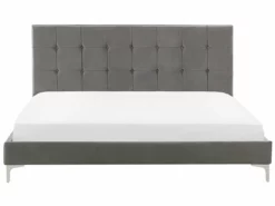 Cama Con Somier De Terciopelo Gris 180 X 200 Cm AMBERT -Conforama Tienda de ventas 8ea2fd213a973e5f0ed8805d4b8883ba6cf40079 82bc05c1586b4b29a03bb8cebf713291