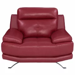 Sillón De Piel HAWAI Color Rojo