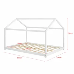 Cama Para Niños Cerro En Forma De Casa Madera Pino 140 X 200 Cm - Blanco [en.casa] -Conforama Tienda de ventas 90f4a51a188444e151c742f97176e24d3962ca63 7ec380f2f0b1440396f47fc48088e316